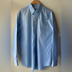 ENRO Men's Non-Iron 100% Cotton Dress Shirt - Light Blue - Lot of 2